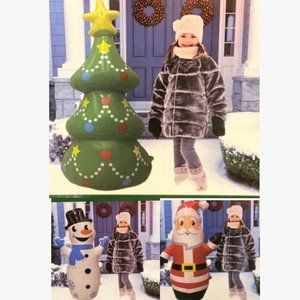 Set of 2 Christmas inflatable Santa, Christmas Tree.